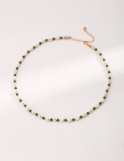 Pearl Emerald Necklace