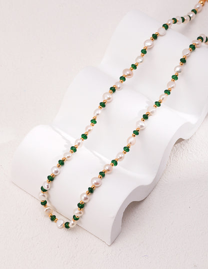 Pearl Emerald Necklace