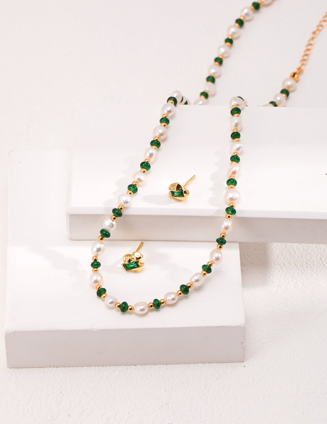 Pearl Emerald Necklace