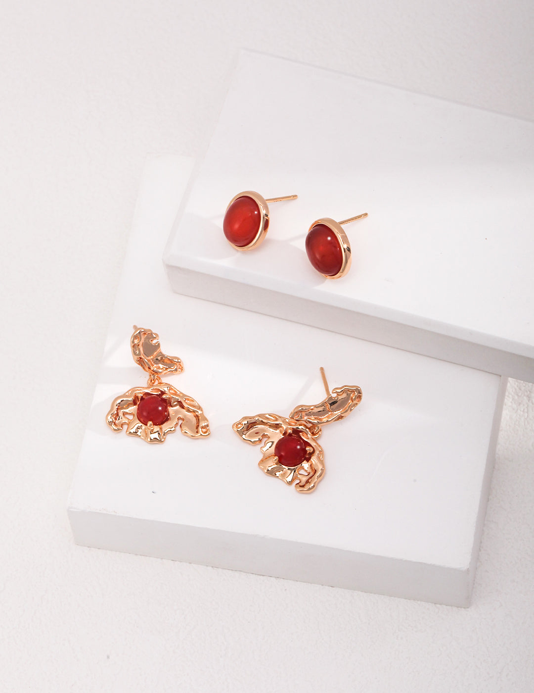 Silver Earrings with Dried Leaf Butterfly Design