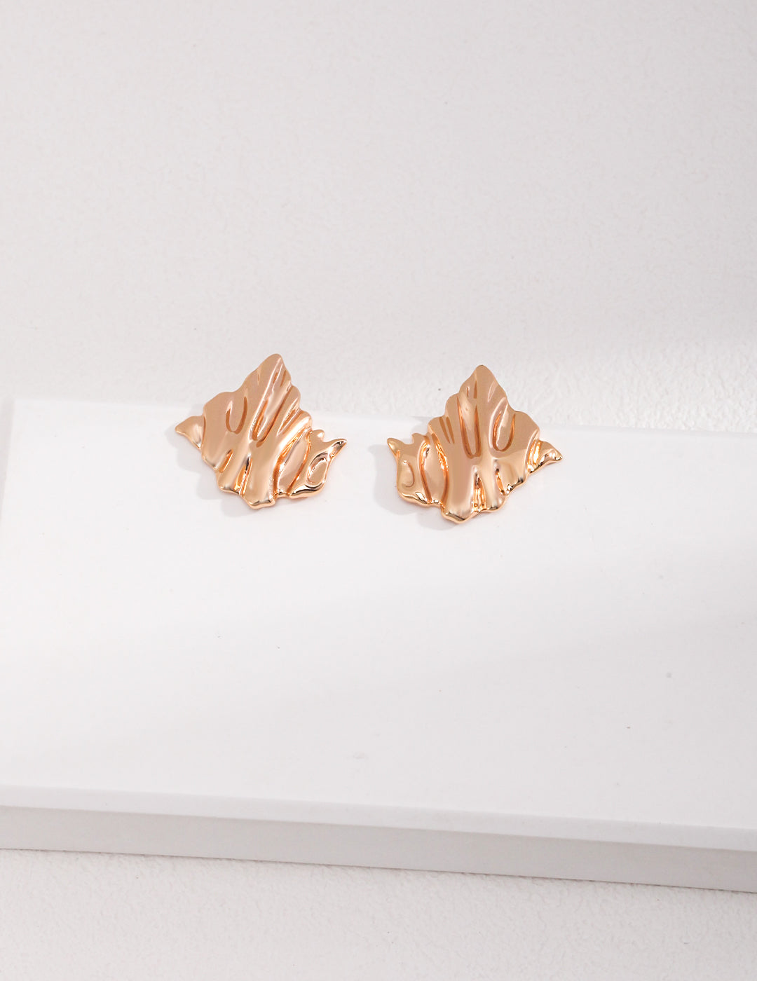 Autumn Leaf Sterling Silver Ear Studs