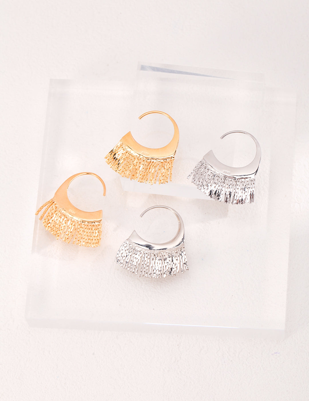 Fan-shaped Tassel Earrings