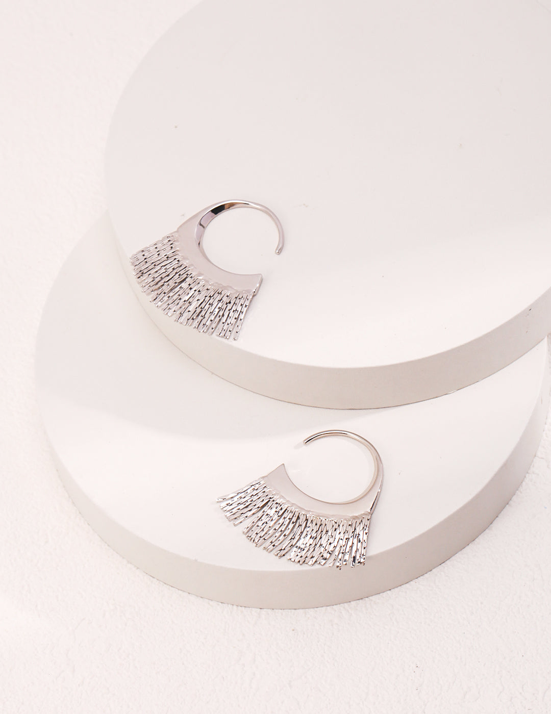 Fan-shaped Tassel Earrings