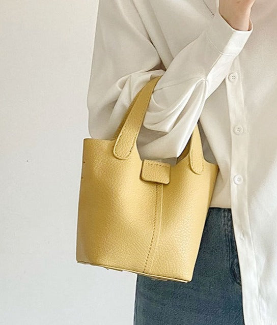 Soft Leather Bucket Bag