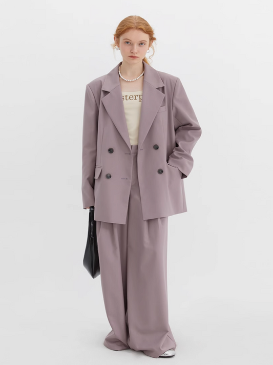 Casual Light Purple Blazer