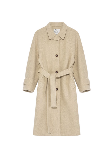 30% Wool Lapel Circle Texture Coat