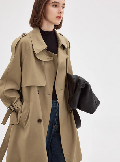 Autumn Mid-Length Trench Coat