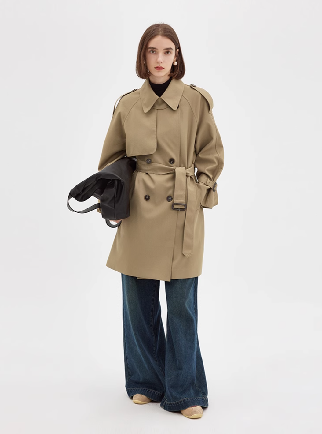 Autumn Mid-Length Trench Coat