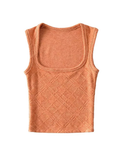 Summer Slimming Knit Vest with Wide Straps